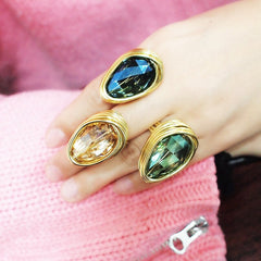 Luxury Handmade Statement Crystal Rings