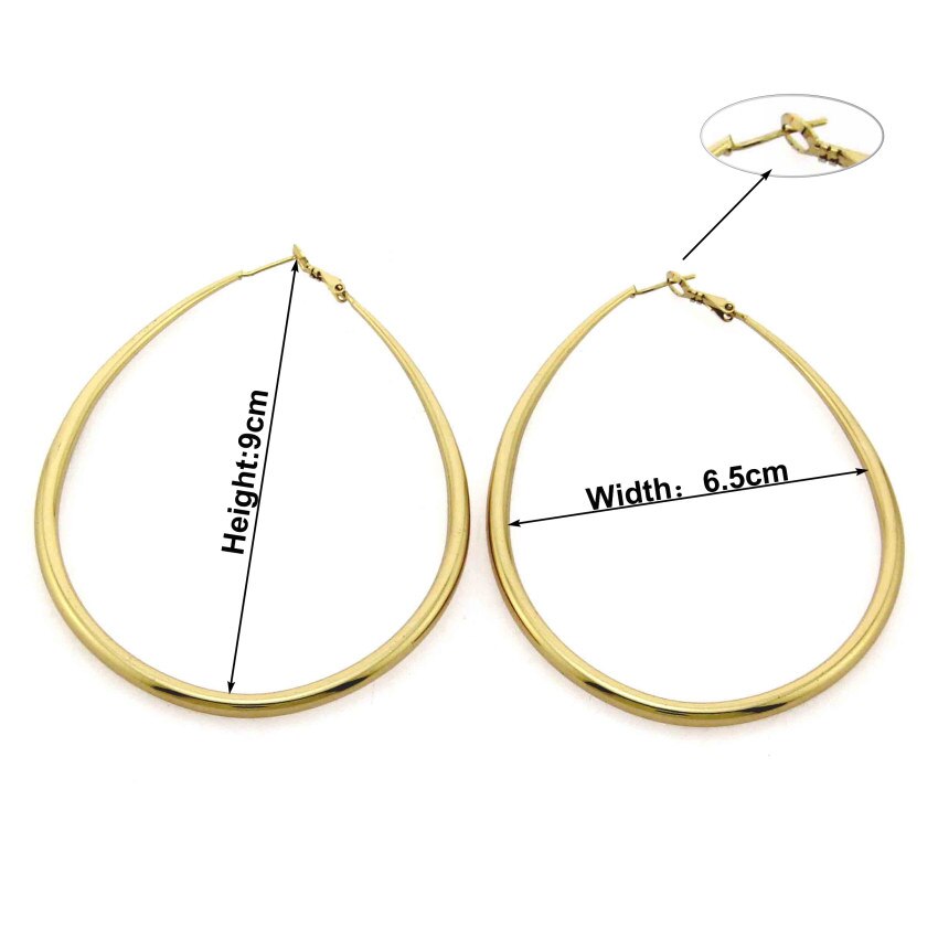 Oval Hoop Statement Earring