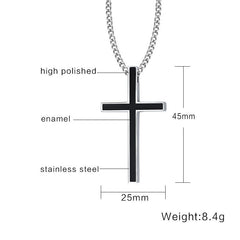 Cross Necklace for Men Free Stainless Steel