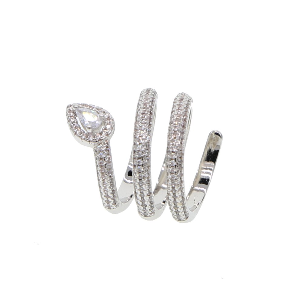 Stunning multi wrap sparkling ring - white, pink, silver & rose gold rings