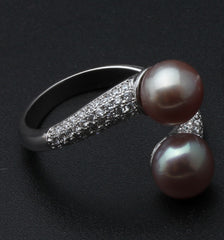 Double Fresh Water Pearl Ring