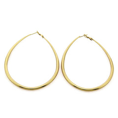 Oval Hoop Statement Earring