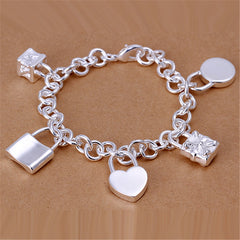 Love Charm Bracelet 925 Sterling Silver