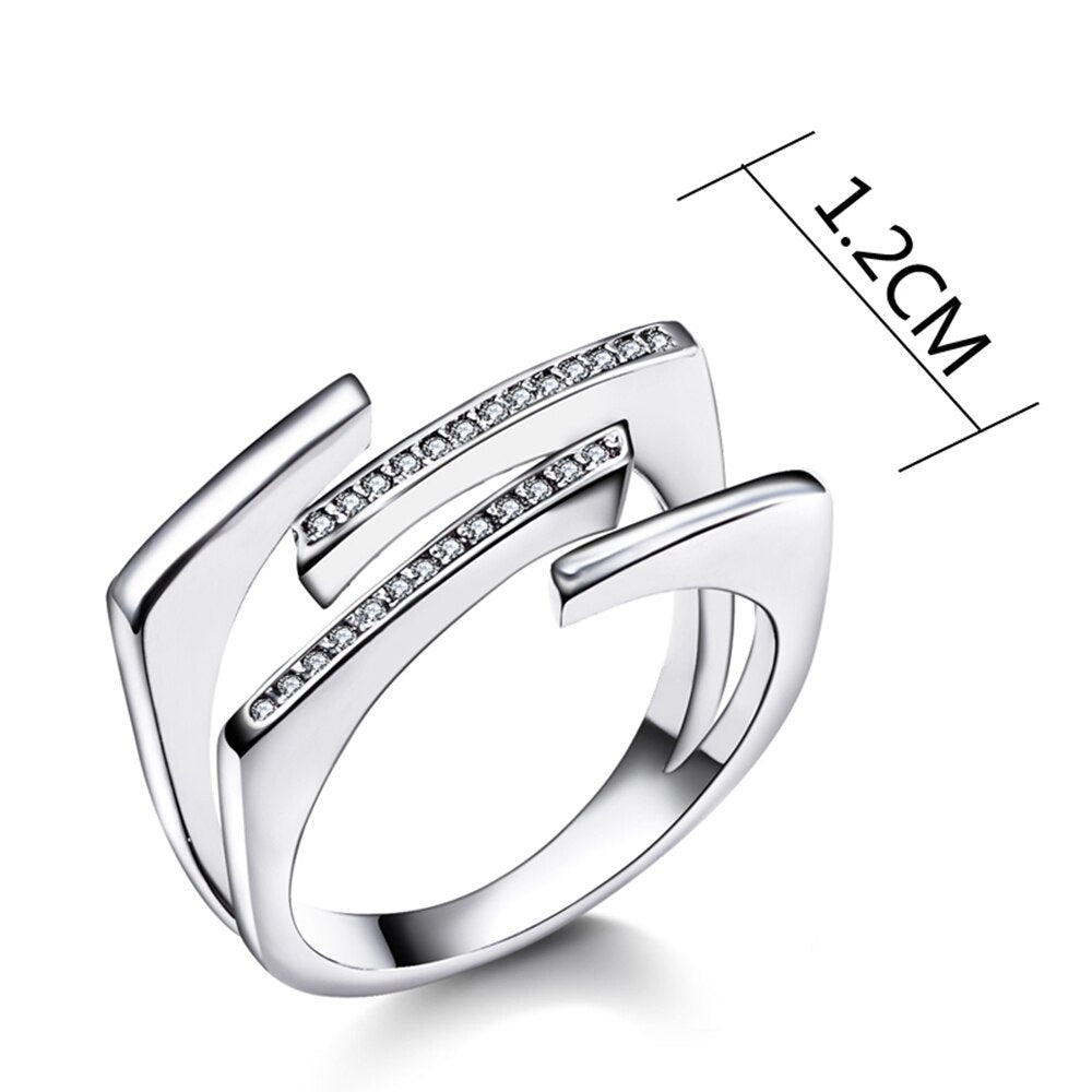 Clear White CZ Stone Luxury Fashion Ring