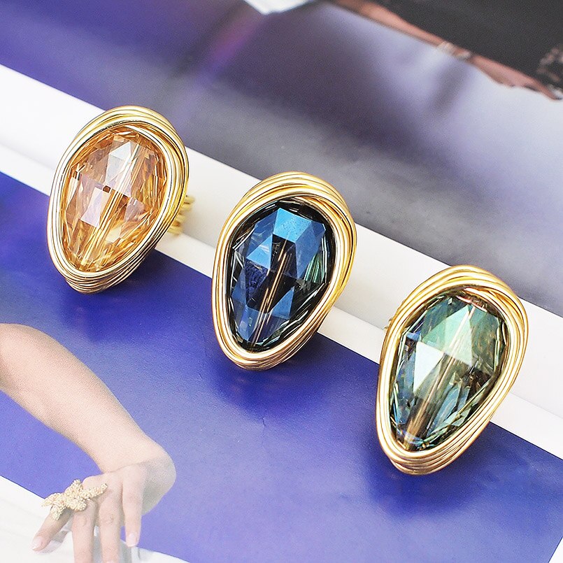 Luxury Handmade Statement Crystal Rings