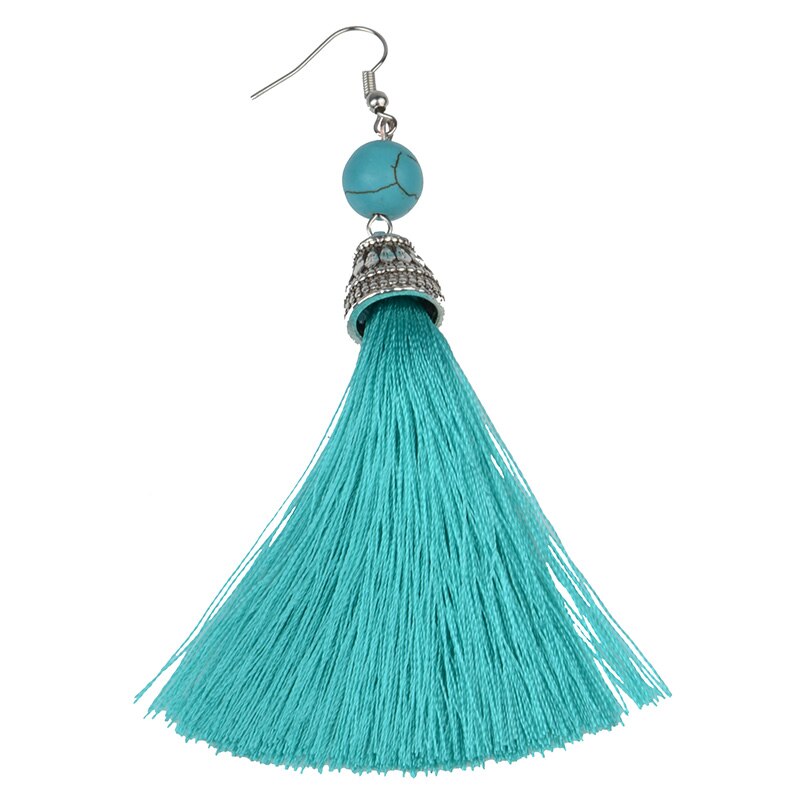 Vintage Fringe Tassel Natural Stone Luxury Earrings