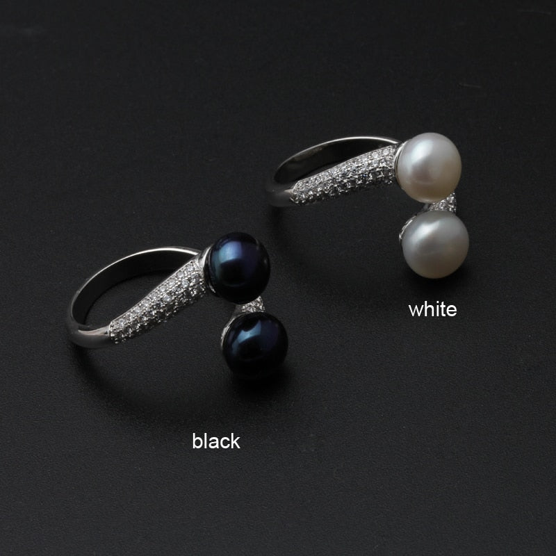 Double Fresh Water Pearl Ring