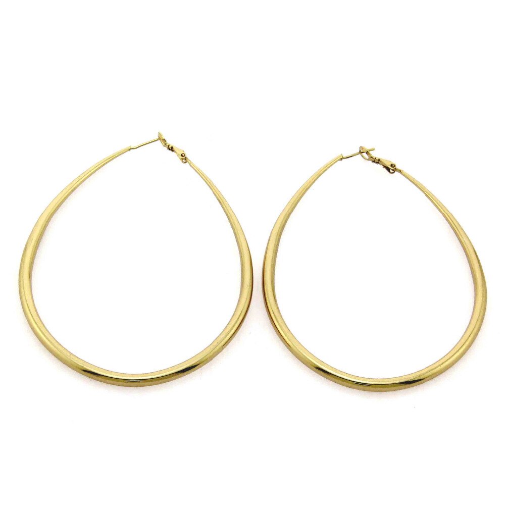 Oval Hoop Statement Earring