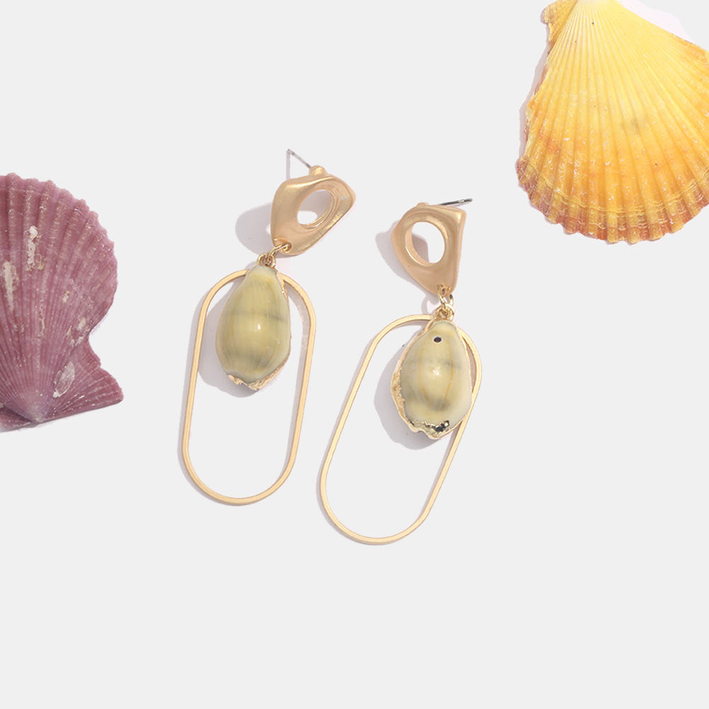 Natural Sea Shells Dangle Drop Earrings