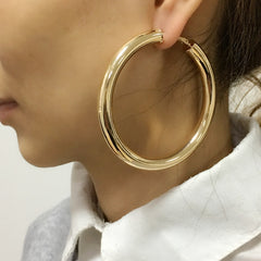 Fashion Wide Statement Hoop Earrings