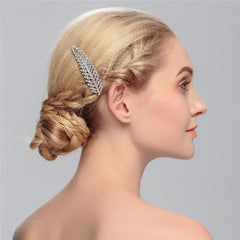 Handmade Crystal Barrette Pearl Hair Combs Ornament Bridal Hairpins