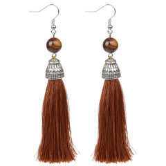 Vintage Fringe Tassel Natural Stone Luxury Earrings