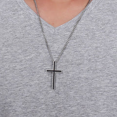 Cross Necklace for Men Free Stainless Steel