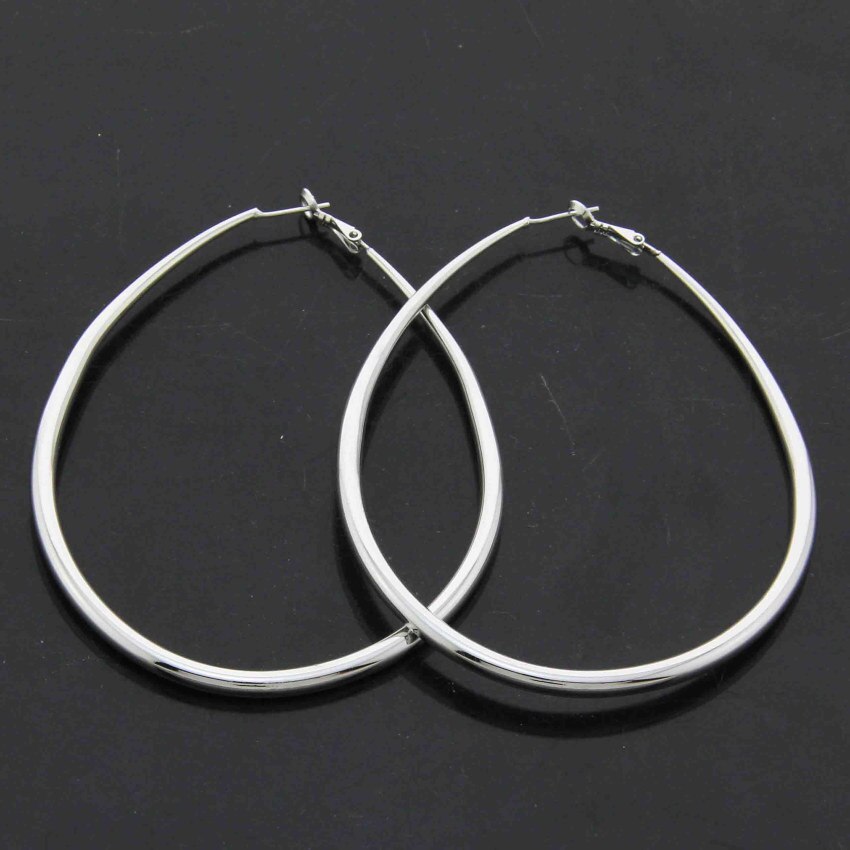 Oval Hoop Statement Earring