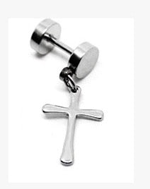 Titanium none allergic cross exaggerated personality Ear Stud