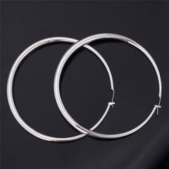 Classic Round Hoop Earring - 80mm