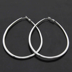 Oval Hoop Statement Earring