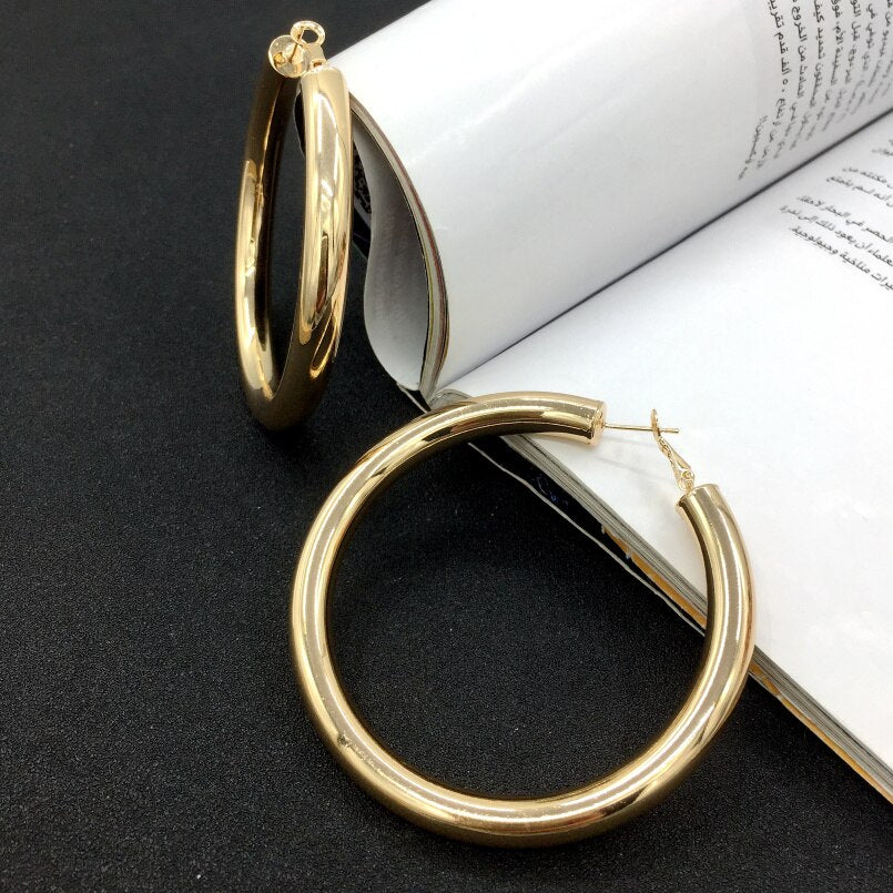 Fashion Wide Statement Hoop Earrings