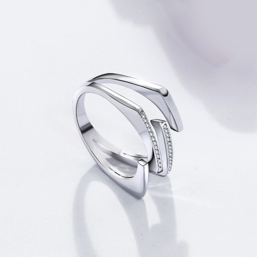 Clear White CZ Stone Luxury Fashion Ring