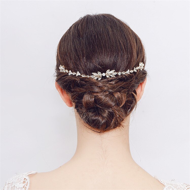 Handmade Crystal Barrette Pearl Hair Combs Ornament Bridal Hairpins