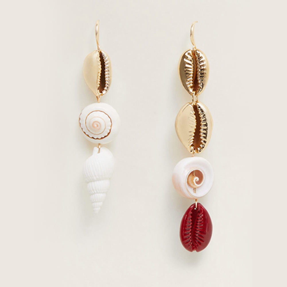 Natural Sea Shells Dangle Drop Earrings