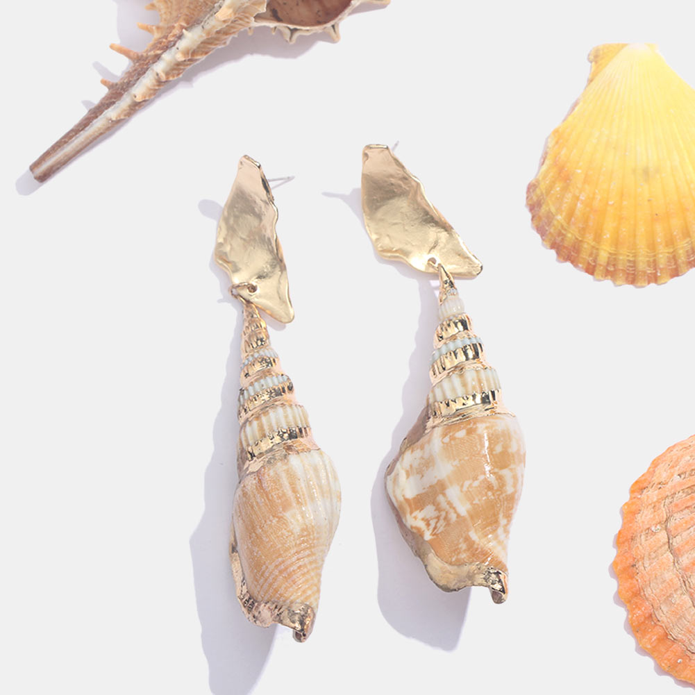 Natural Sea Shells Dangle Drop Earrings