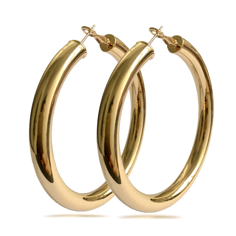 Fashion Wide Statement Hoop Earrings