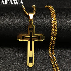 Cross Stainless Steel Necklace, Ring Various Colours