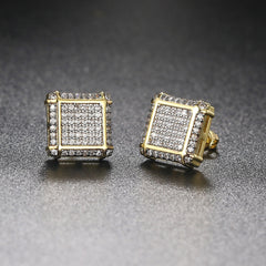 Luxury Ice Out Crystal Threaded Studs