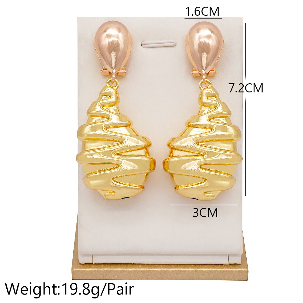 Hollow Out Big Long Drop Design Earrings