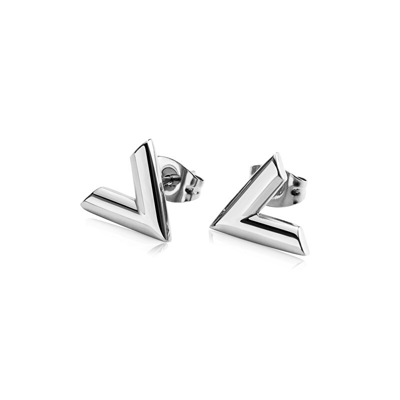 Luxury Geometric Crystal Stainless Various Styles Steel Stud Earrings