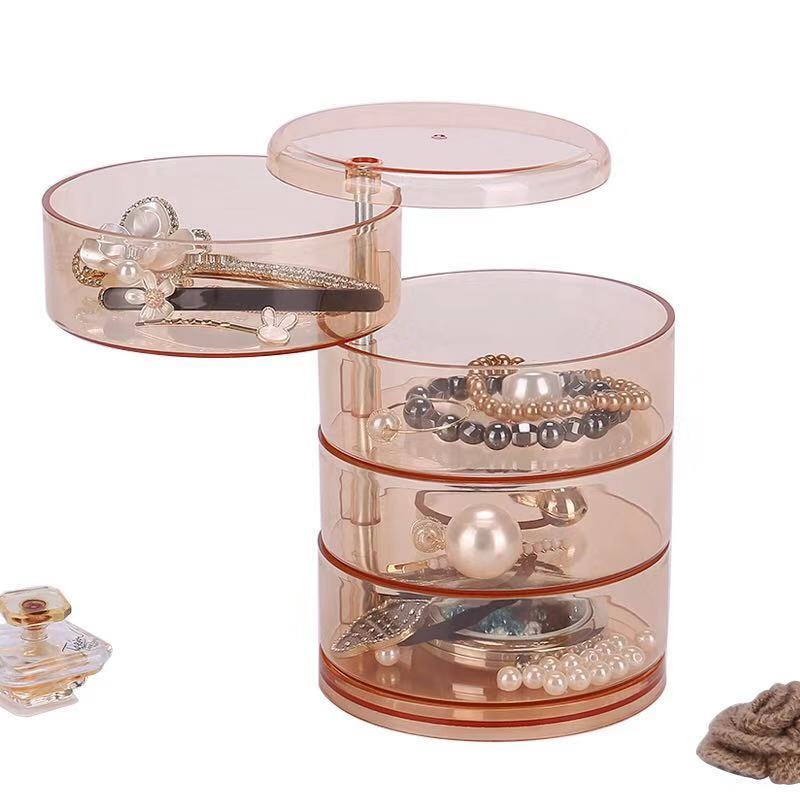 Rotating Jewellery & Makeup Organizer / Storage Rack with Cover