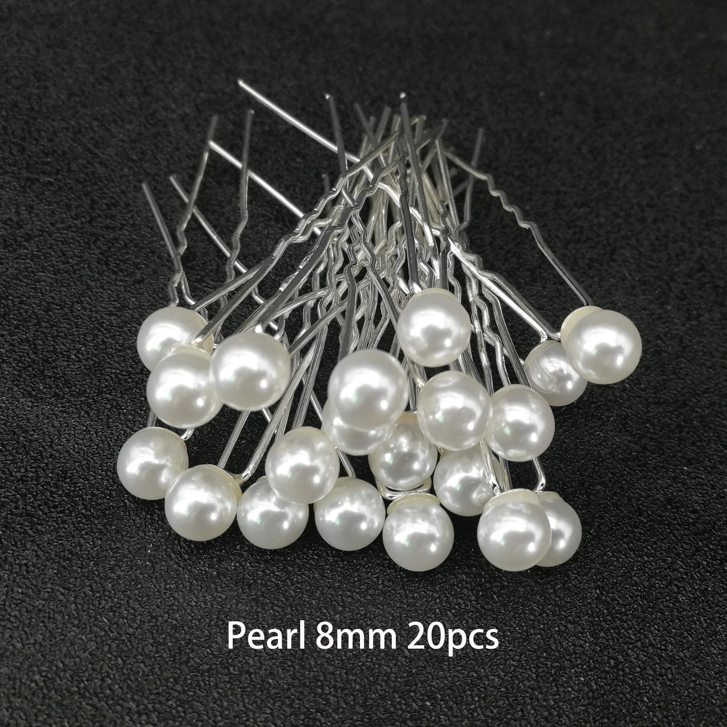 U-shaped Pin Metal Hairpins Simulated Pearl Bridal Tiara Hair Accessories