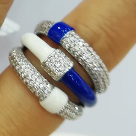 3 bands mix Statement Beads Ring