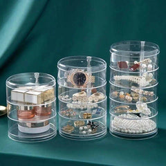 Rotating Jewellery & Makeup Organizer / Storage Rack with Cover