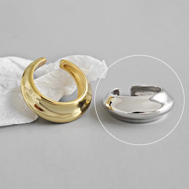 Silver and Gold Color Rings Irregular Geometric styles