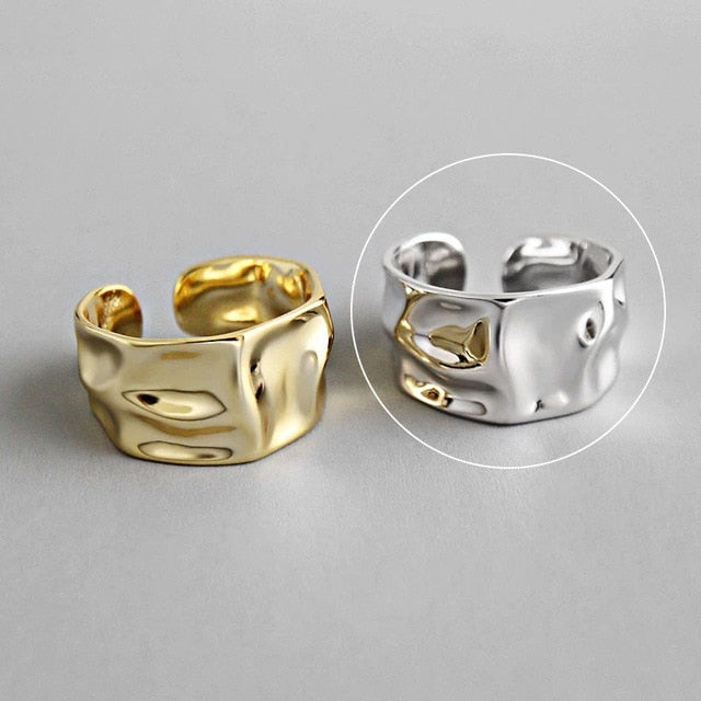 Silver and Gold Color Rings Irregular Geometric styles