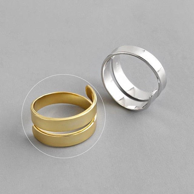 Silver and Gold Color Rings Irregular Geometric styles