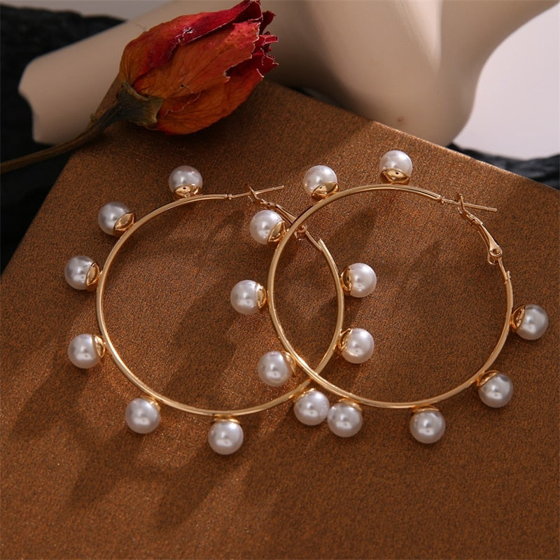 Pearl Long Earrings Jewelry