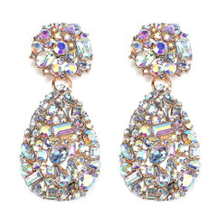 Statement Colorful Crystals Drop Earrings High quality Rhinestone Earring