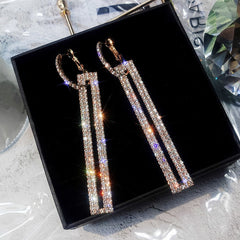 Long Geometric Drop Earrings Luxury