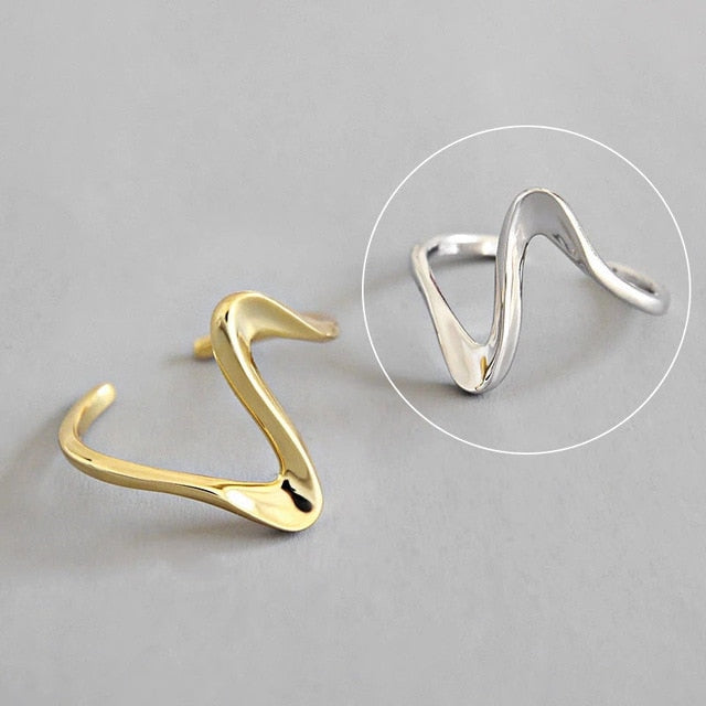 Silver and Gold Color Rings Irregular Geometric styles