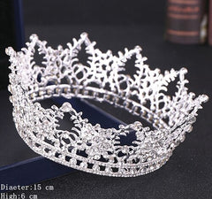 Silver Color Crystal Tiaras and Crowns Wedding Hair Accessories