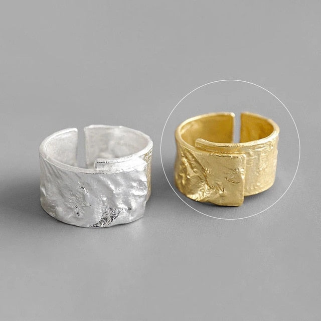 Silver and Gold Color Rings Irregular Geometric styles