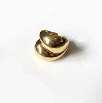 Elegant French Gold Geometric Finger Rings