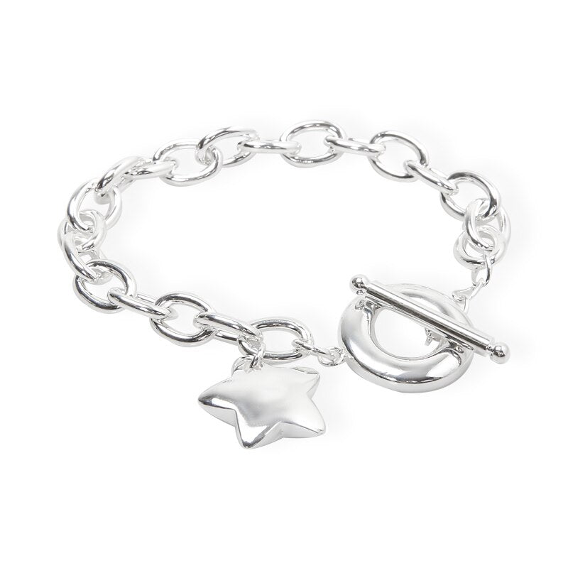 Sterling Silver Star to buckle Charm Bracelets