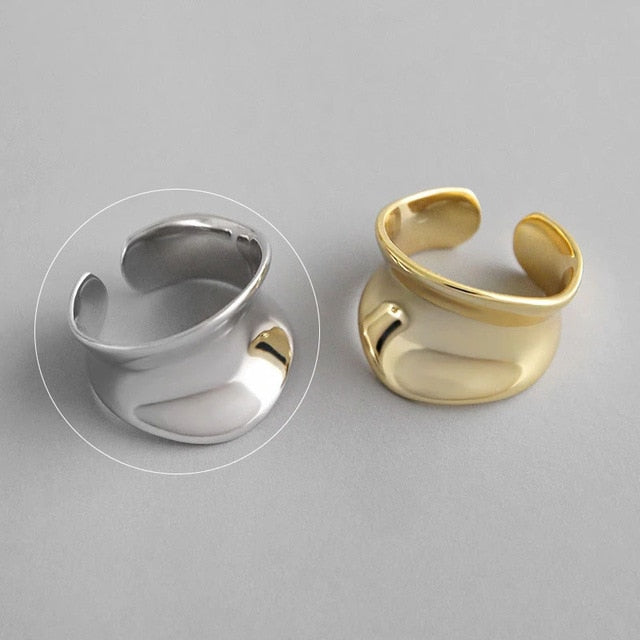 Silver and Gold Color Rings Irregular Geometric styles