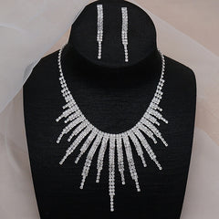 Long Tassel Rhinestone Jewellery Sets