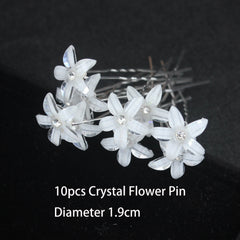 U-shaped Pin Metal Hairpins Simulated Pearl Bridal Tiara Hair Accessories