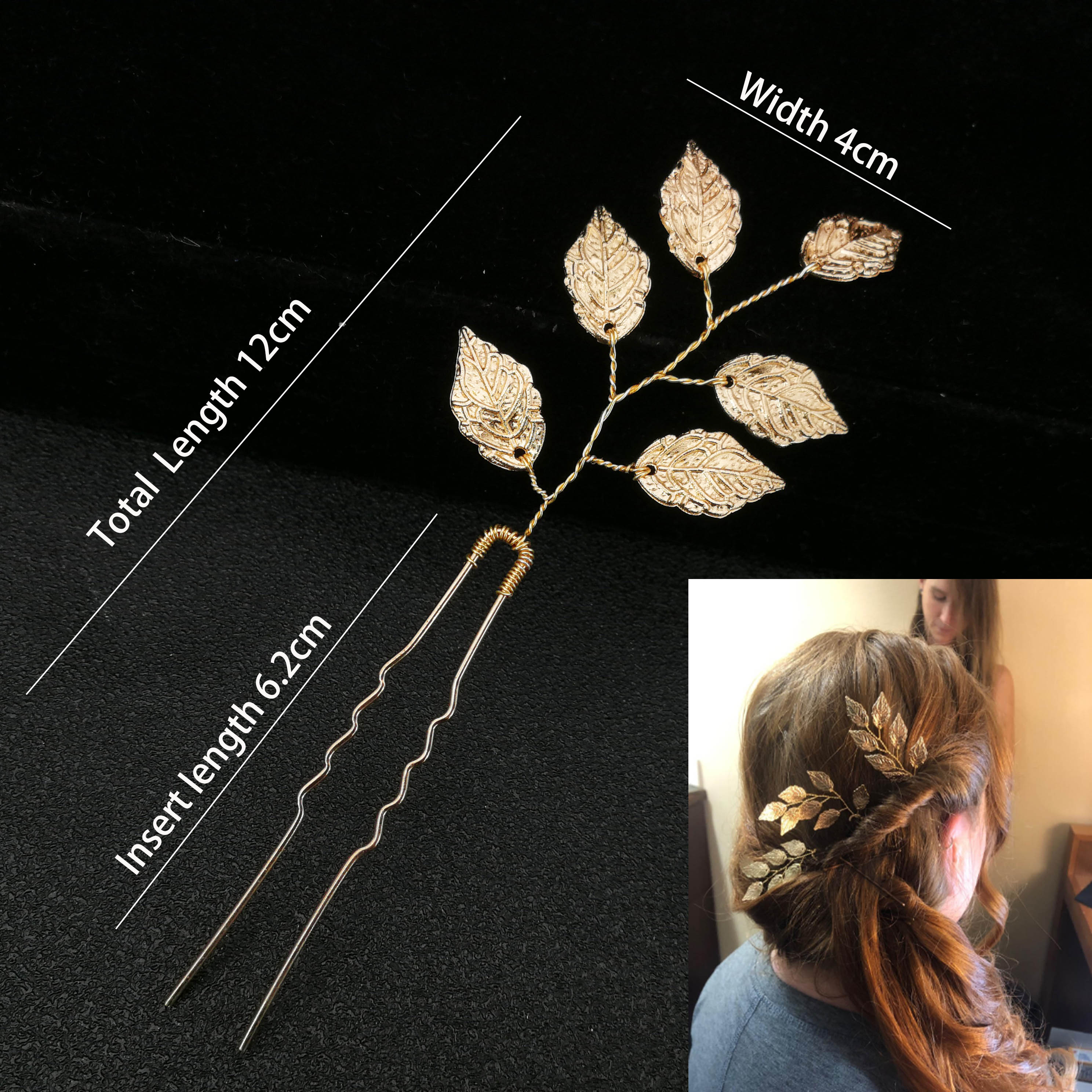 U-shaped Pin Metal Hairpins Simulated Pearl Bridal Tiara Hair Accessories